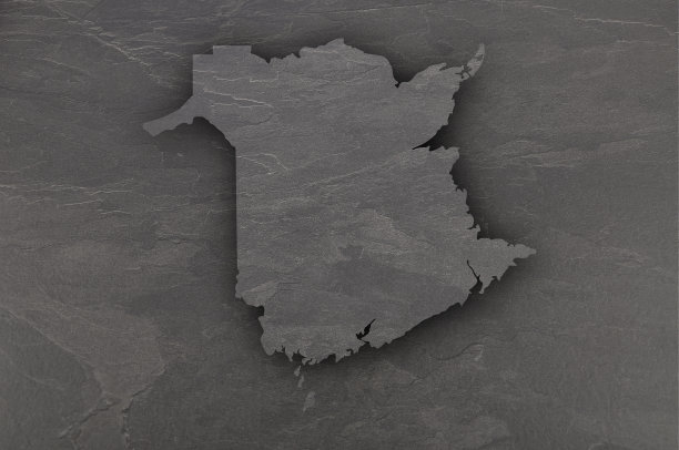 黑石板上的新布伦瑞克地图图片下载