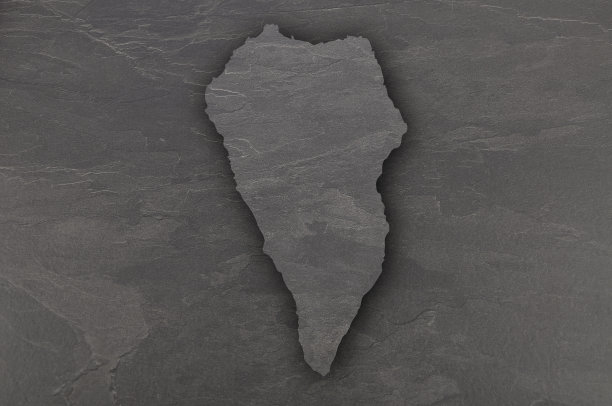 黑色石板上的拉帕尔马地图图片下载