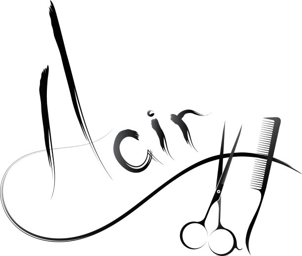 头发符号用剪刀和梳子图片下载