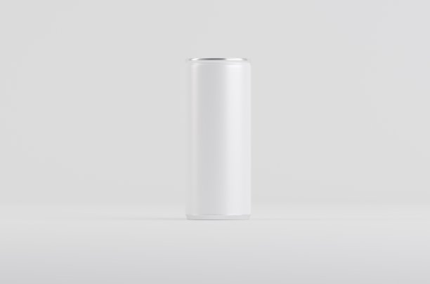 铝白汽水啤酒罐模型3D插图图片下载