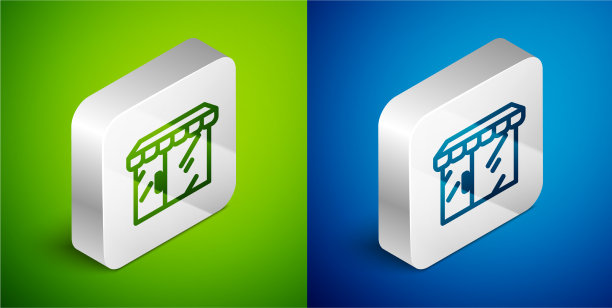 等距线购物大楼或市场商店图片下载