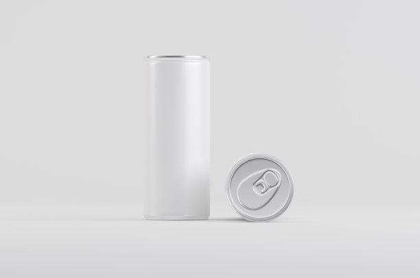 铝白汽水啤酒罐模型3D插图图片下载