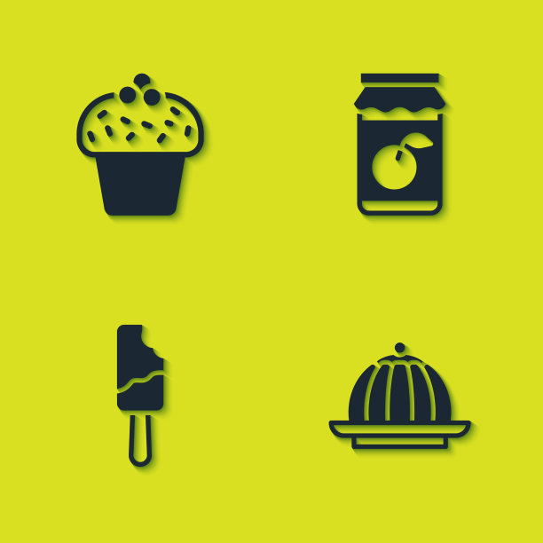 准备蛋糕布丁，蛋奶冻，冰淇淋和果酱罐图片下载