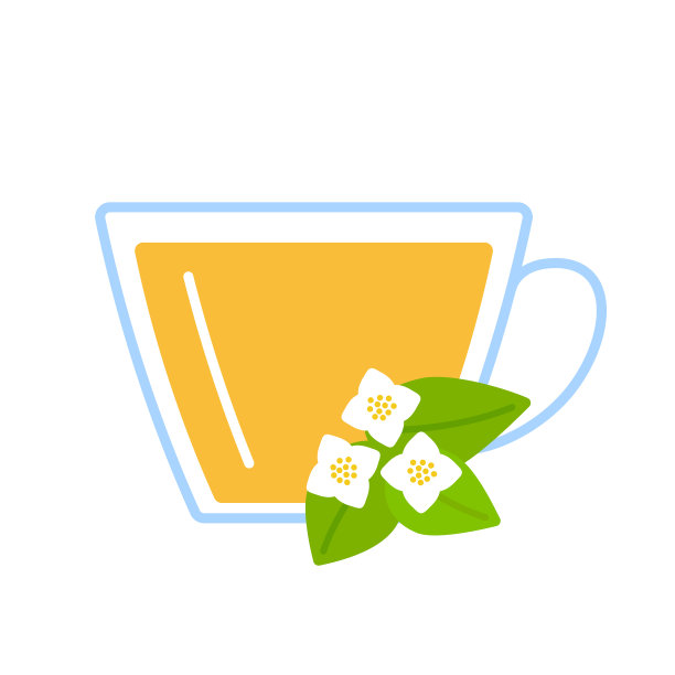 茉莉花花草茶在玻璃杯，茶杯和图片下载