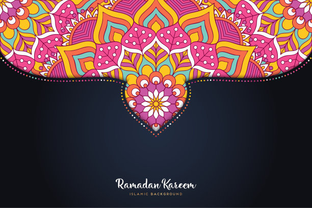 有伊斯兰教背景的曼荼罗图片下载