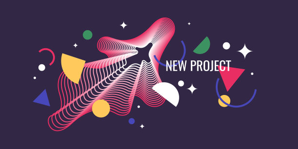 具有动态和几何形状的构图图片下载