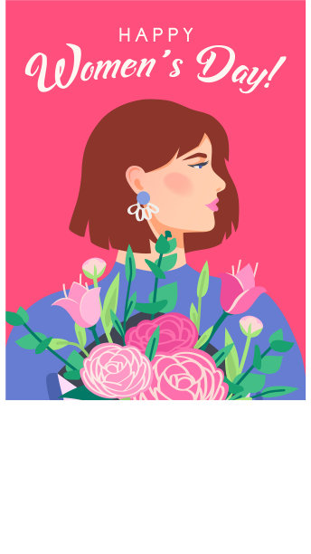 妇女节快乐三八节卡片女人写真图片下载