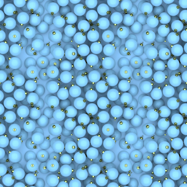 蓝色圣诞球无缝图案图片下载