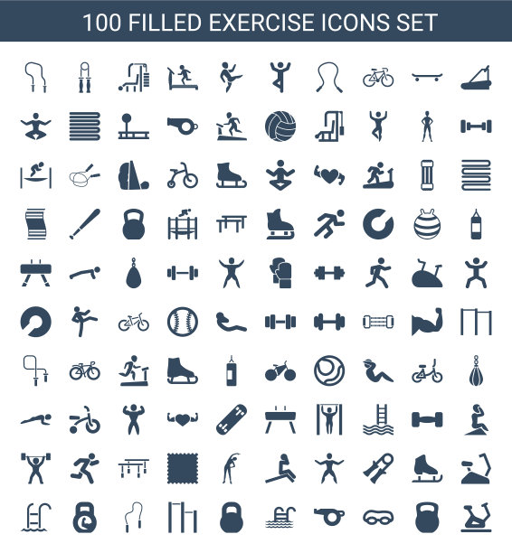 100年运动图标图片下载