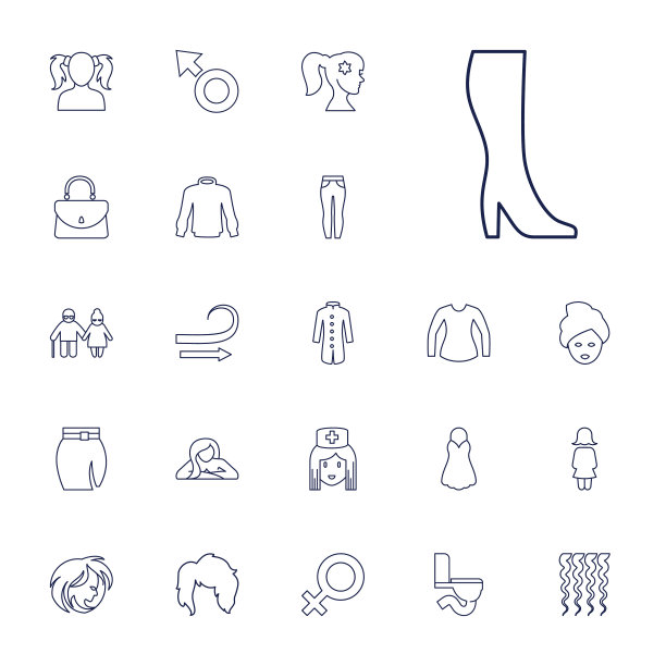 22个女人图标图片下载