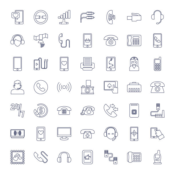 49个电话图标图片下载