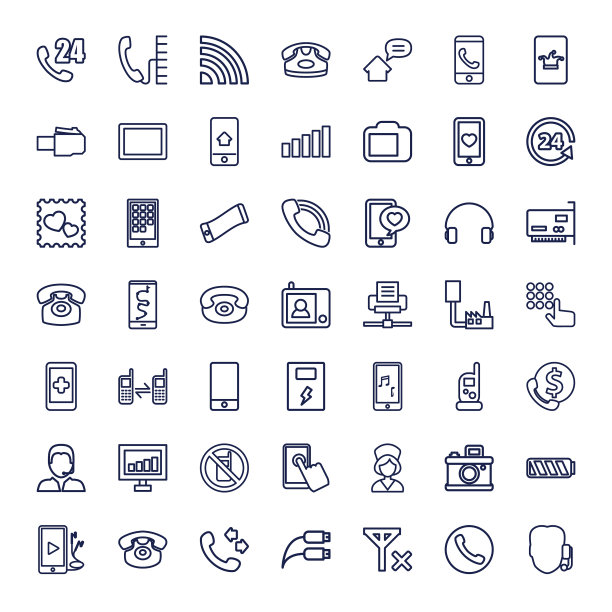 49个电话图标图片下载