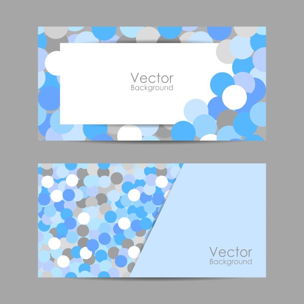 一组带有圆圈的横幅。矢量图图片下载