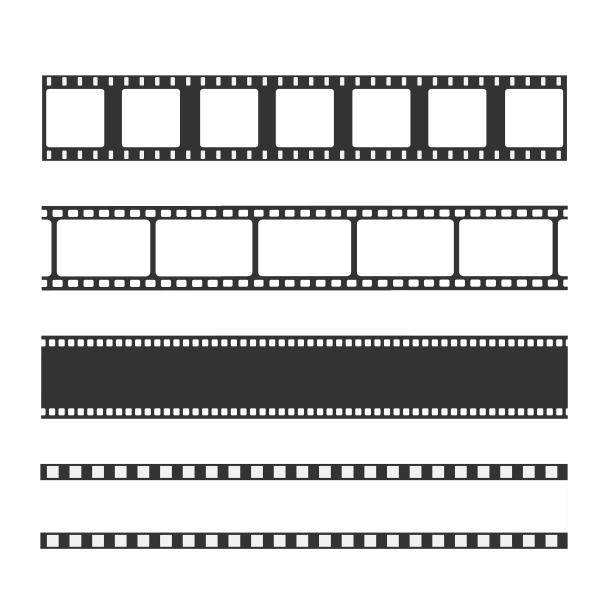 薄膜条模板。负片，媒体幻灯。胶片卷矢量，胶片35mm，滑动胶片架图片下载