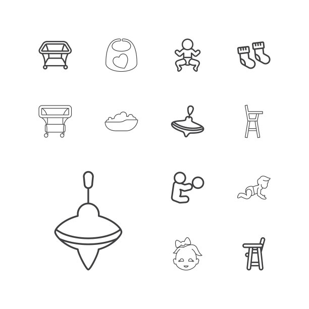 13个蹒跚学步的图标图片下载