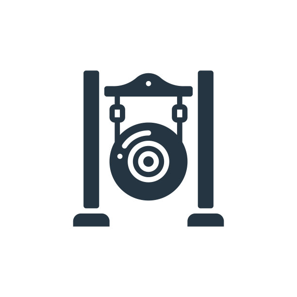 龚图标。字形宫图标用于网站设计和移动，应用程序开发，打印。宫图标从充满中国新年收集孤立的白色背景。图片下载