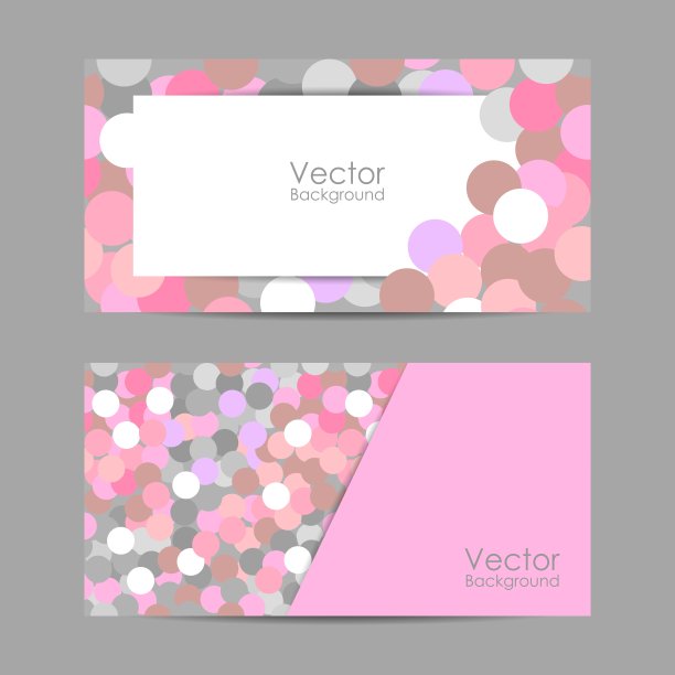 一组带有圆圈的横幅。矢量图图片下载