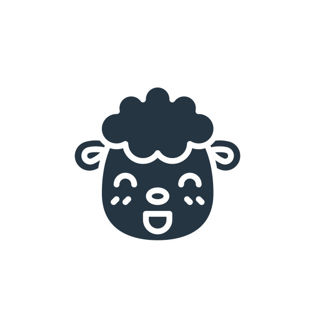 羊图标。字形绵羊图标用于网站设计和移动，应用程序开发，打印。绵羊图标从填充复活节头像收集孤立的白色背景。图片下载