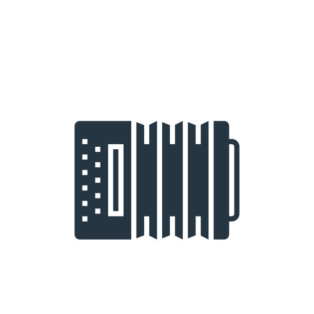 手风琴图标。字形手风琴图标用于网站设计和移动，应用程序开发，打印。手风琴图标从填充圣帕特里克集合孤立的白色背景。图片下载