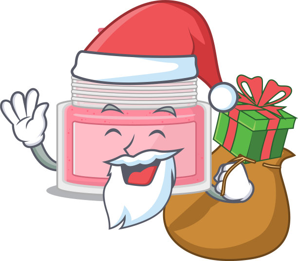 卡通身体擦圣诞老人有圣诞礼物图片下载