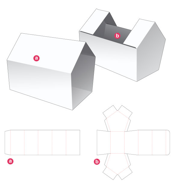 屋形包装和屋形盖板模具图片下载