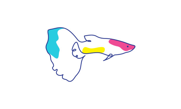 线条艺术与抽象色彩暹罗战斗图片下载