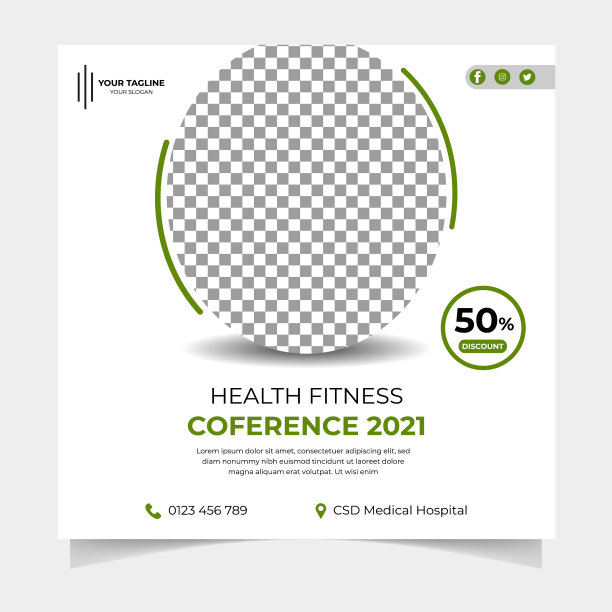 医疗保健和医疗社交媒体帖子图片下载