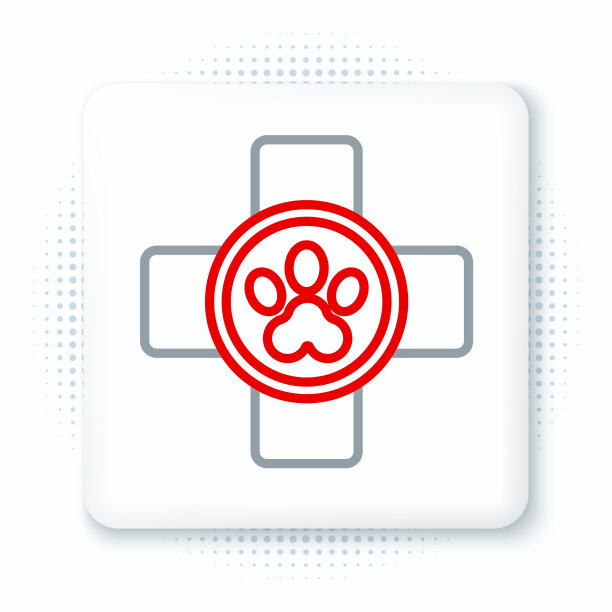 行兽医诊所标志图标隔离上图片下载