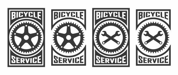 一套黑白插图的齿轮，交叉扳手和文字的背景。图片下载