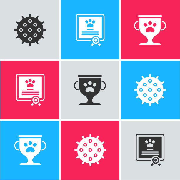 为狗或猫设置网球证书图片下载