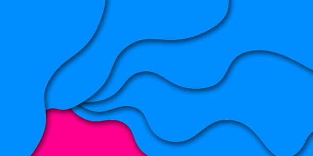 波浪抽象艺术纸纸雕刻背景纸层3d插图图片下载