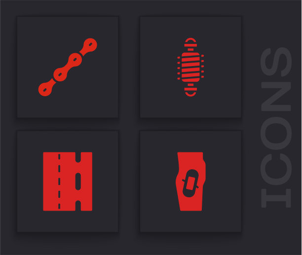 将石膏固定在腿上的自行车链悬架和图片下载