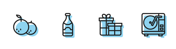 套装线礼盒及香槟酒瓶图片下载