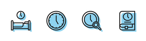 设置线放大镜与时钟时间图片下载