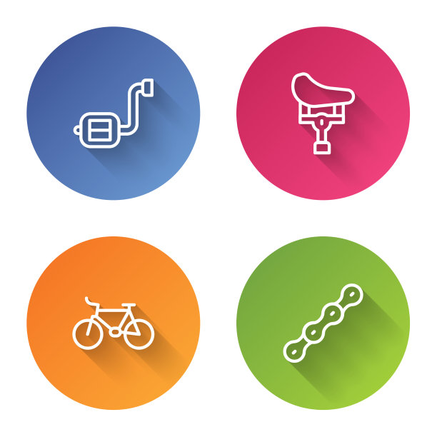 设置线自行车踏板座椅和链条颜色图片下载