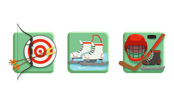 广场运动图标设置飞镖花样滑冰图片下载