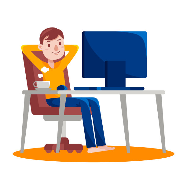 在家里用电脑工作的人图片下载