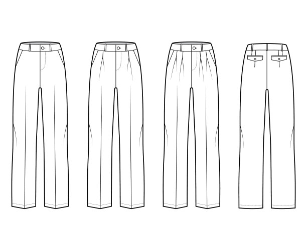 套装裤子剪裁技术时尚图片下载