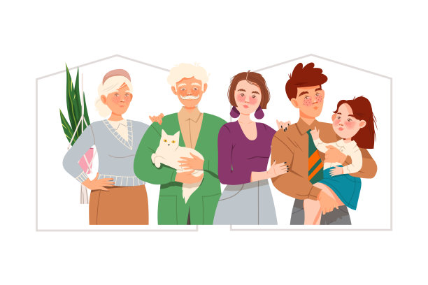 幸福的家庭，有妈妈，爸爸和一点点图片下载