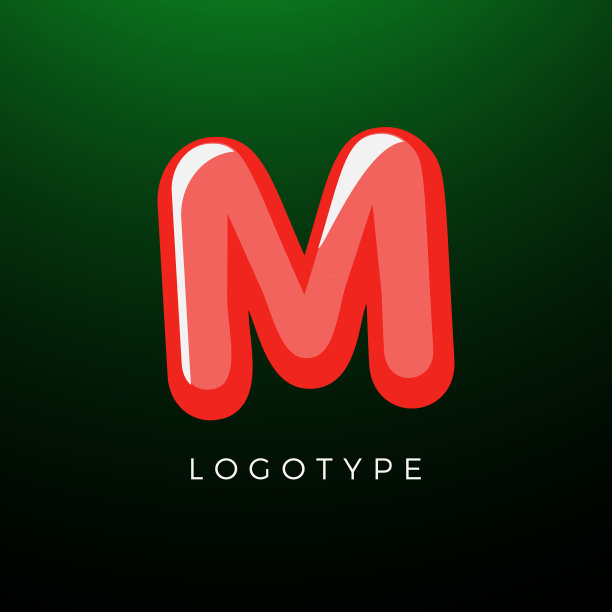 3d好玩的字母m儿童和欢乐风格的象征图片下载