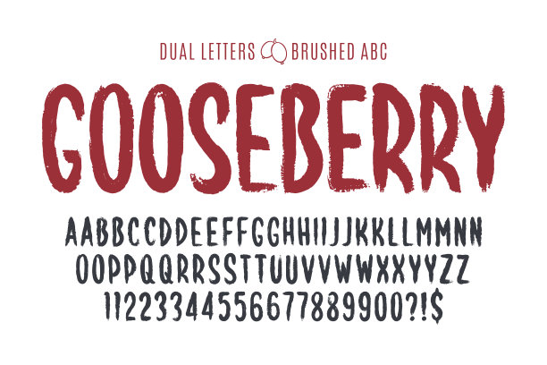 时尚笔刷绘制的大写矢量双字母图片下载