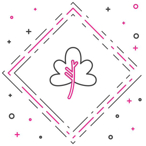 线叶子图标孤立的白色背景图片下载