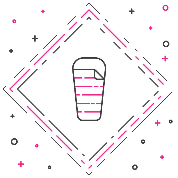 线睡袋图标孤立在白色图片下载