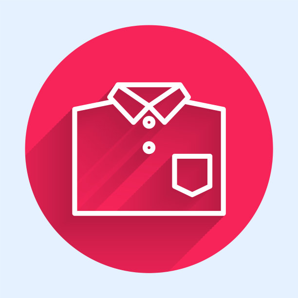 白线保龄球衫图标与长隔离图片下载