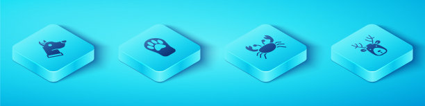 设置等距的狗头爪印与鹿图片下载