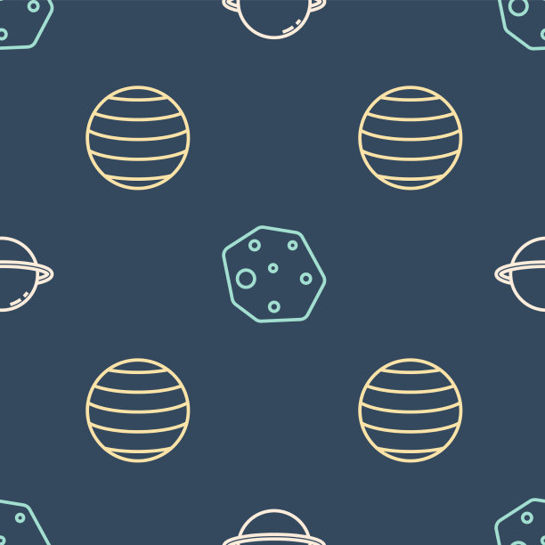 设定线行星土星金星和小行星上图片下载