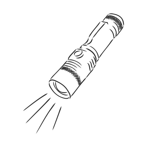 手电筒卡通和黑白手图片下载