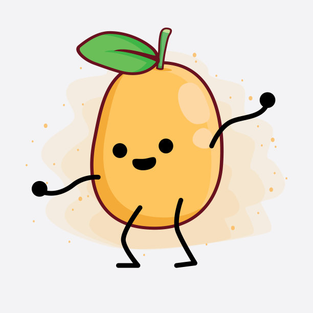 金橘水果可爱的性格与简单的脸图片下载
