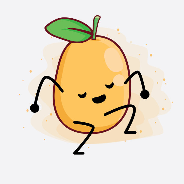 金橘水果可爱的性格与简单的脸图片下载