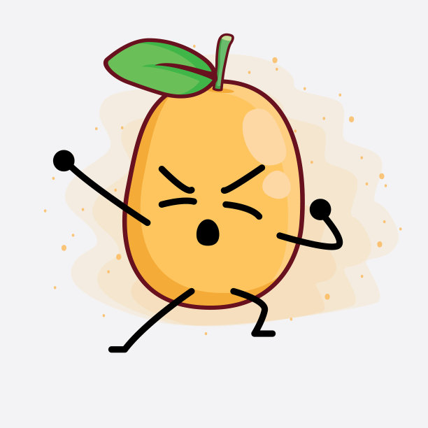 金橘水果可爱的性格与简单的脸图片下载